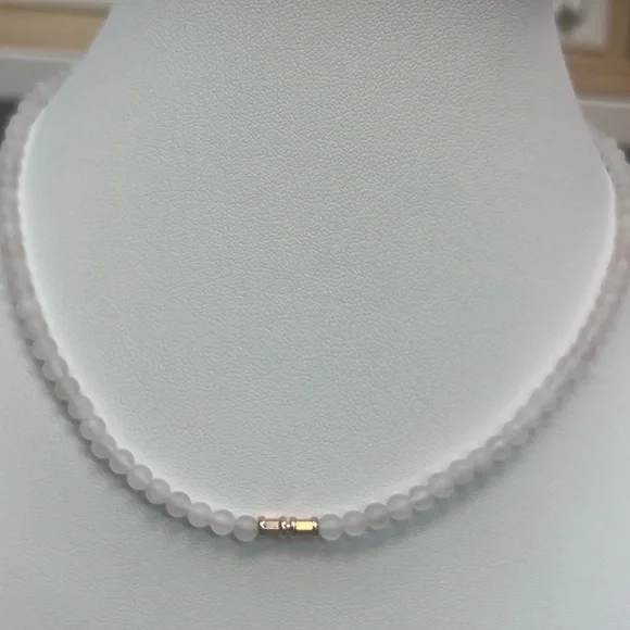 NP139 Genuine 11-12mm IvoryEdisonPearl 16” Necklace Matte Brazilian Rose Quartz - Picture 3 of 4